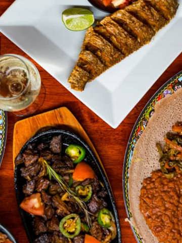 Sample Ethiopian cuisine