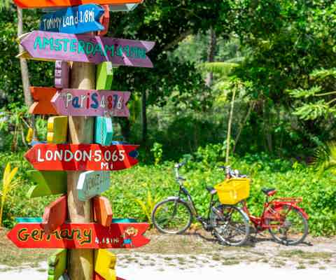 Cycle peaceful La Digue lanes